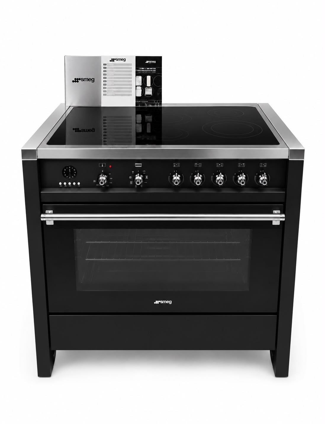 Zwart inductie 90 cm