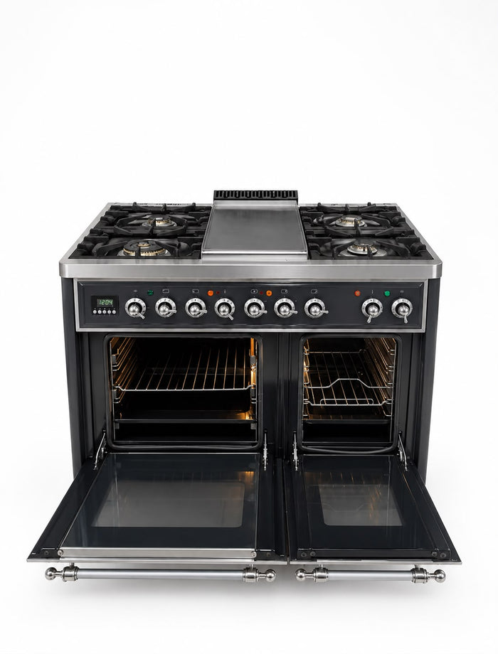 Majestic antraciet 5 pits met frytop 100cm