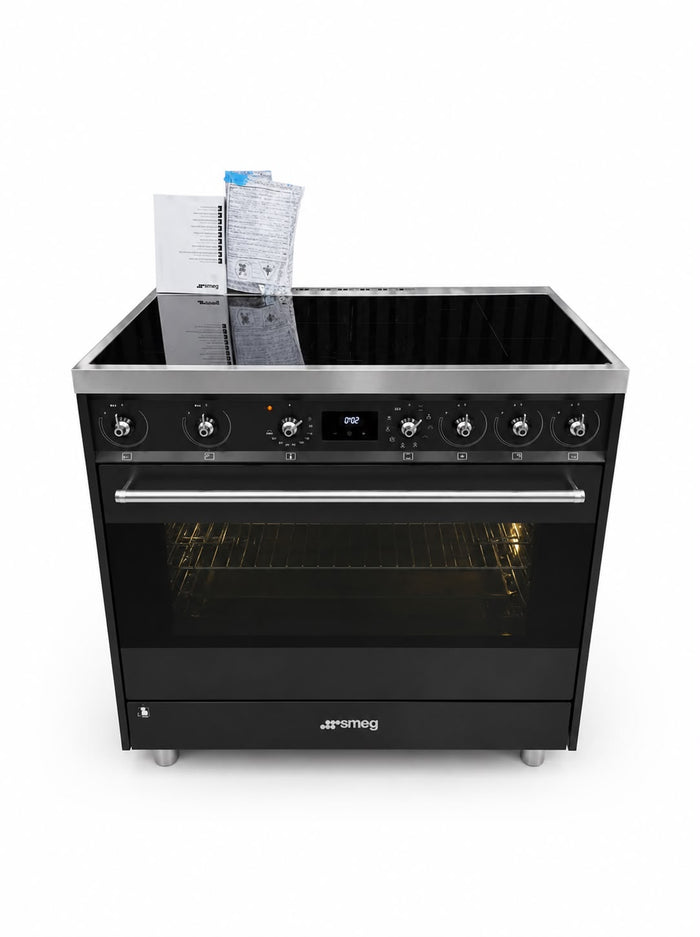 Zwart inductie 90 cm