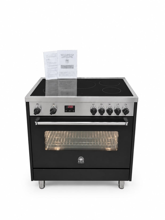 Antraciet/rvs inductie 90 cm