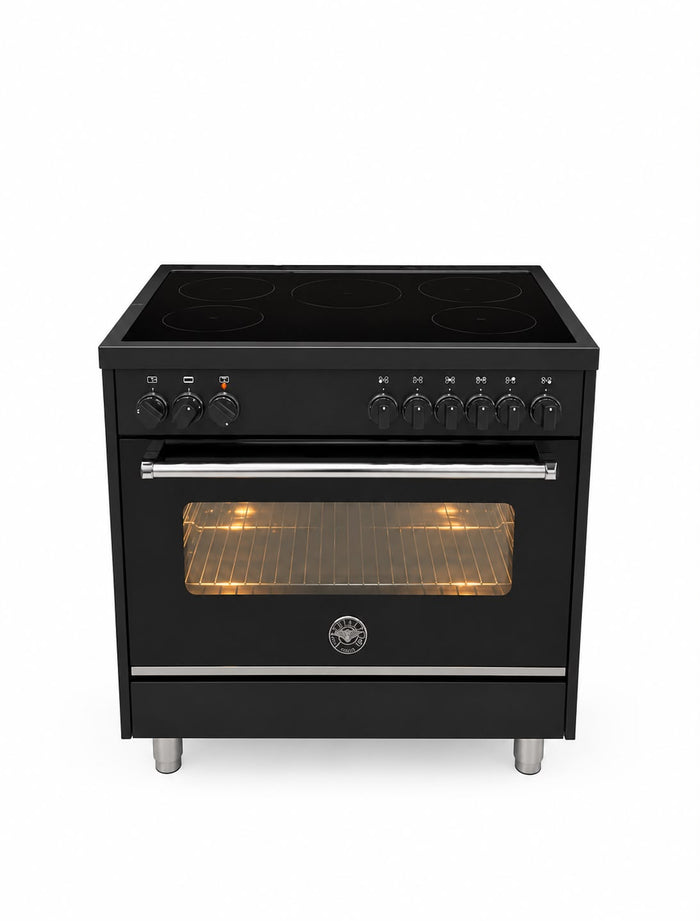 Zwart inductie 90cm
