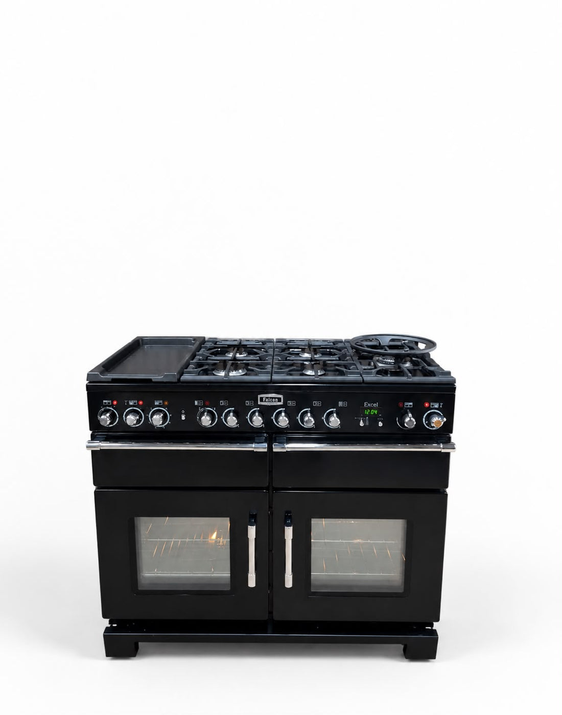 Falcon hoogglans zwart 5 pits met warmhoud zone 110cm